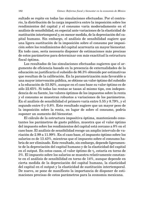 Reforma fiscal y bienestar en la economía de México