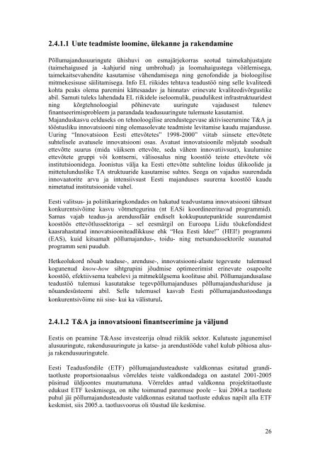 Eesti maaelu arengu strateegia 2007+ olukorra kirjeldus