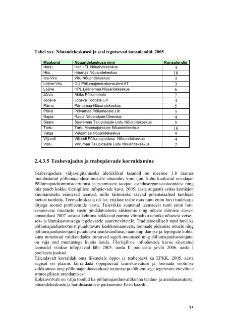 Eesti maaelu arengu strateegia 2007+ olukorra kirjeldus