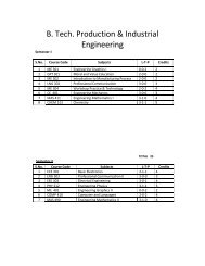 B. Tech. Production & Industrial Engineering - Shiats.edu.in