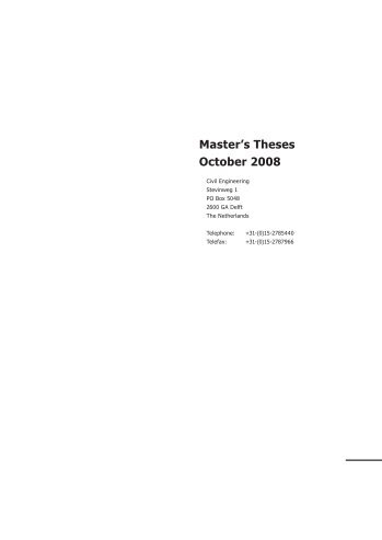 Master's Theses October 2008 - TU Delft