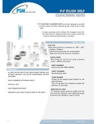 P-F FLUSH SELF CLINCHING NUTS - HW Eckhardt