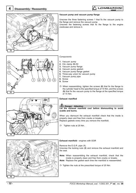 Manuale Officina LGW 523-627 - lombardini service