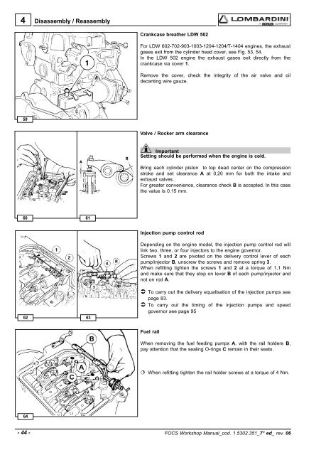 Manuale Officina LGW 523-627 - lombardini service