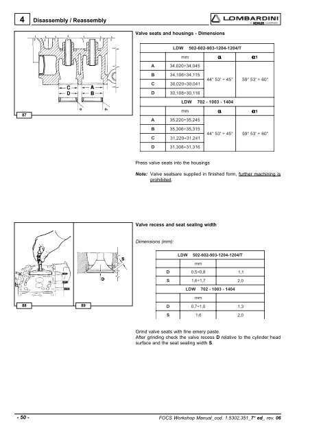 Manuale Officina LGW 523-627 - lombardini service