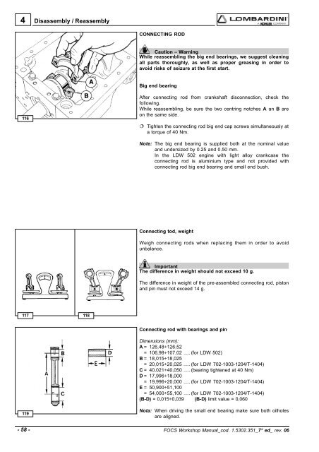 Manuale Officina LGW 523-627 - lombardini service