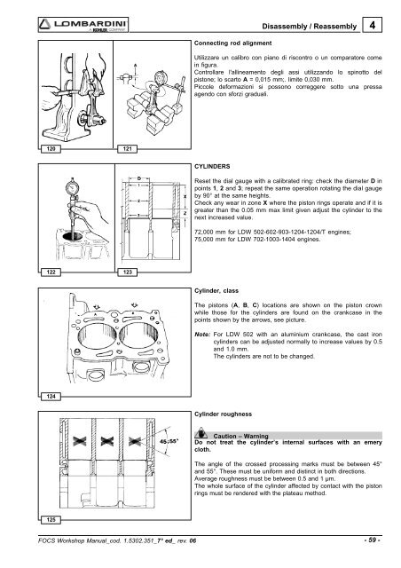 Manuale Officina LGW 523-627 - lombardini service