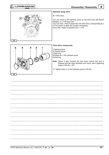 Manuale Officina LGW 523-627 - lombardini service