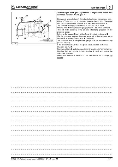 Manuale Officina LGW 523-627 - lombardini service