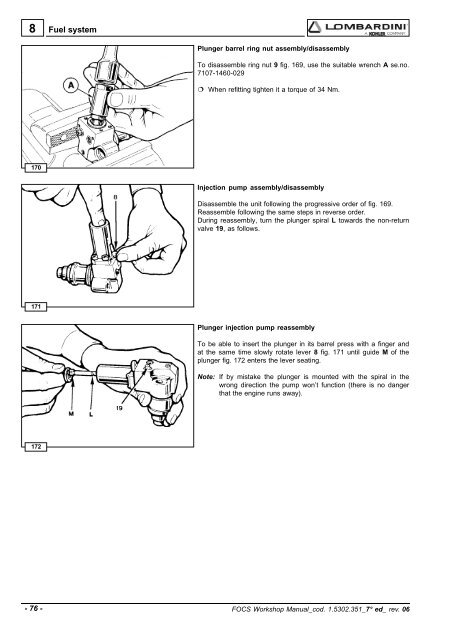 Manuale Officina LGW 523-627 - lombardini service