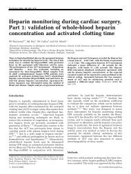 Heparin monitoring during cardiac surgery. Part 1 ... - UNMC