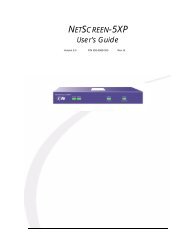 NetScreen-5XP User's Guide - Juniper Networks