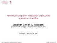 Numerical long-term integration of geodesic equations of motion
