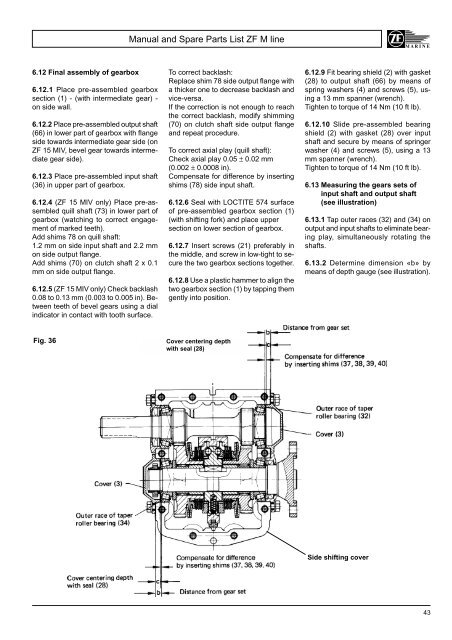 Service manual and spare parts list - BUKH Bremen