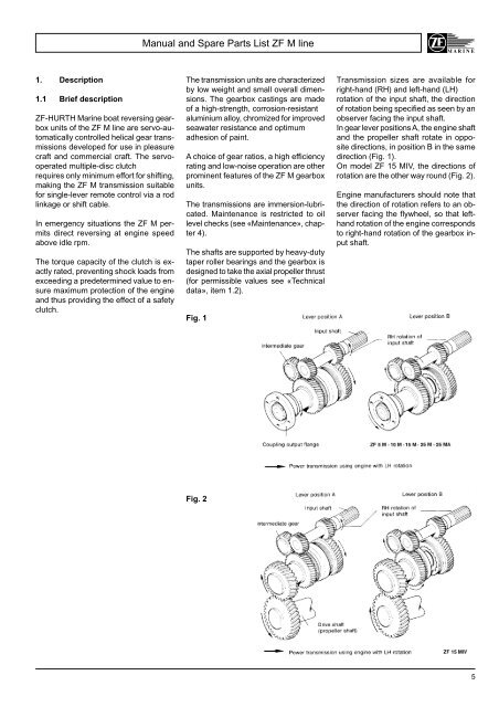 Service manual and spare parts list - BUKH Bremen