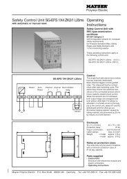 Safety Control Unit SG-EFS 1X4 ZK2/1 L20ms Operating Instructions