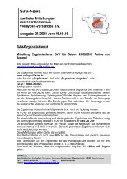 SVV-News - SaarlÃ¤ndischer Volleyballverband eV