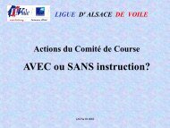 Actions du ComitÃ© de Course AVEC ou SANS instruction?