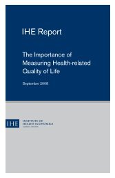 IHE Report - Institute of Health Economics