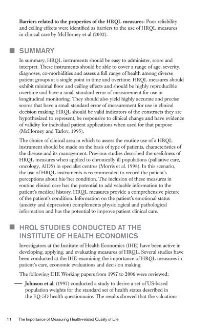 IHE Report - Institute of Health Economics