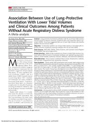 Association Between Use of Lung-Protective Ventilation With Lower ...