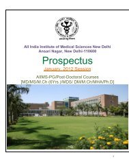 PROSPECTUS JAN 2012 Session - aiims