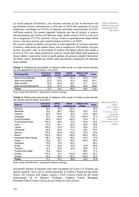 relazione annuale al parlamento 2014