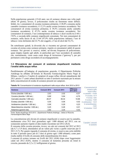 relazione annuale al parlamento 2014