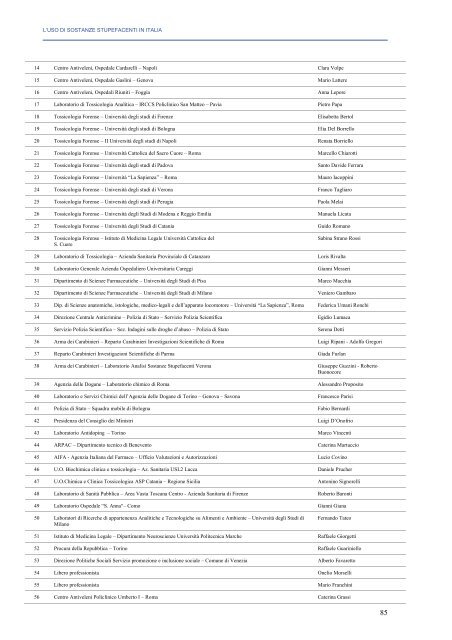 relazione annuale al parlamento 2014