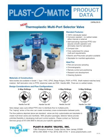 Catalog S - Plast-O-Matic Valves, Inc