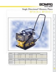 Single Directional Vibratory Plates BP10/36-2, BP18/45-2 - Bagi