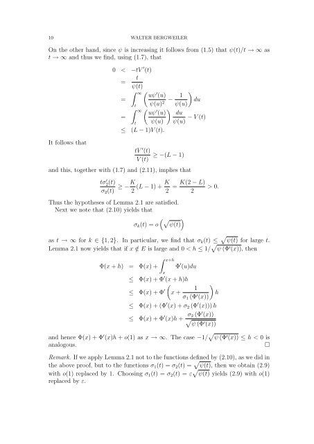 r |f(z) - Christian-Albrechts-Universität zu Kiel