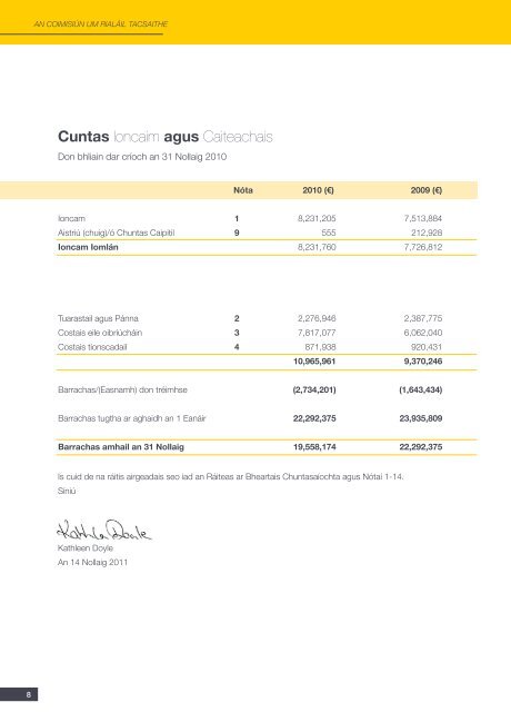 FINAL ACCOUNTS 2010 - National Transport Authority