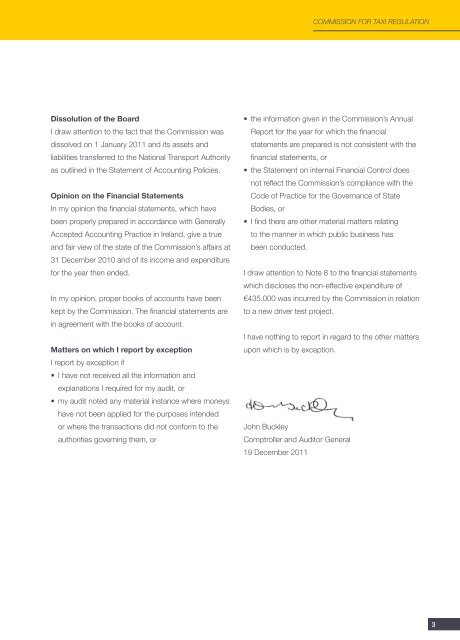 FINAL ACCOUNTS 2010 - National Transport Authority