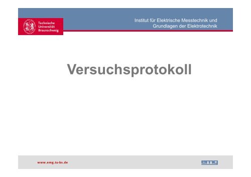 Muster Versuchsprotokoll Emg Tu Bs De