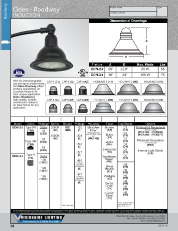 Visionaire Lighting . POG-V . Roadway . Oden_Roadway-IND