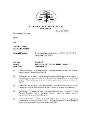 Rex vs Musa Maziya and Another.pdf - SwaziLII