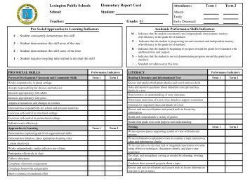 Grade 3 - Lexington Public Schools