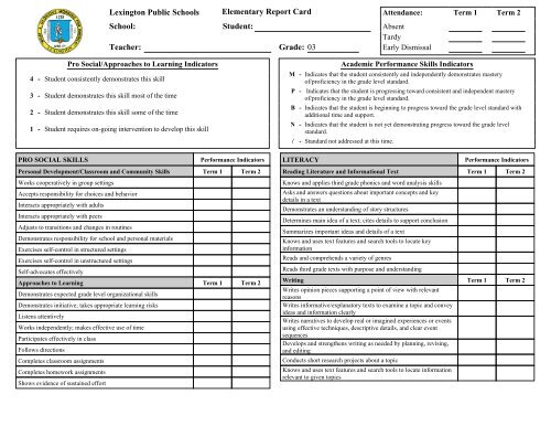 Grade 3 - Lexington Public Schools