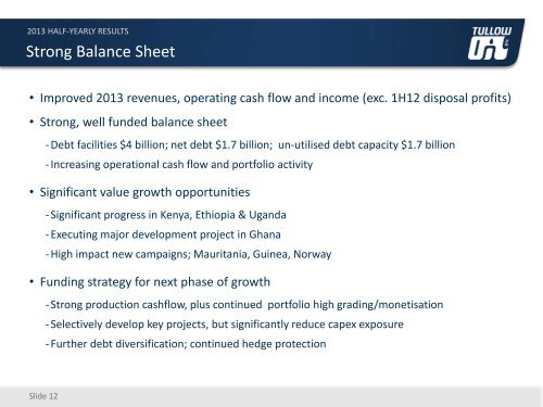 Download Presentation slides PDF - Tullow Oil plc