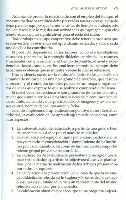 La condición necesaria: el aprendizaje cooperativo - Coordinación ...