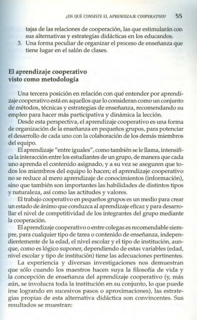 La condición necesaria: el aprendizaje cooperativo - Coordinación ...