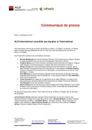 CommuniquÃ© de presse - ALD Automotive