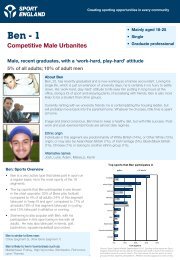 Ben - 1 - Market Segmentation - Sport England