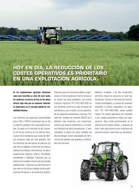 el tractor que estabas esperando. nuevos agrotron ttv 410 / 420 / 430