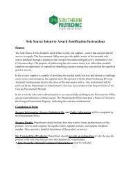 Sole Source Intent to Award Justification Instructions - Southern ...