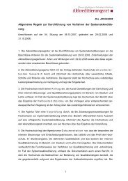 Allgemeine Regeln Systemakkreditierung - ZEvA