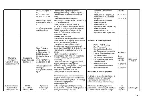 1 Program Operacyjny KapitaÅ Ludzki PoddziaÅanie 8.1.1 ...