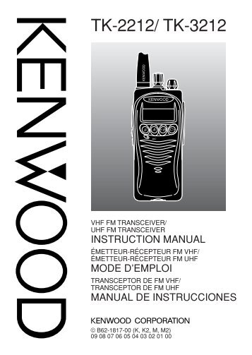 TK-2212/ TK-3212 - Kenwood Corporation