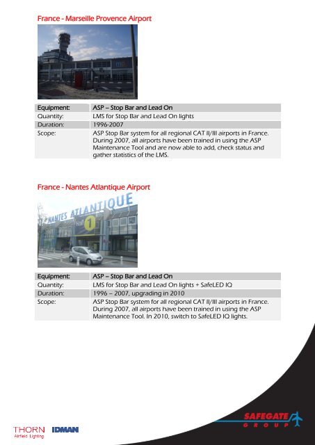 Airfield Lighting Reference List - Safegate